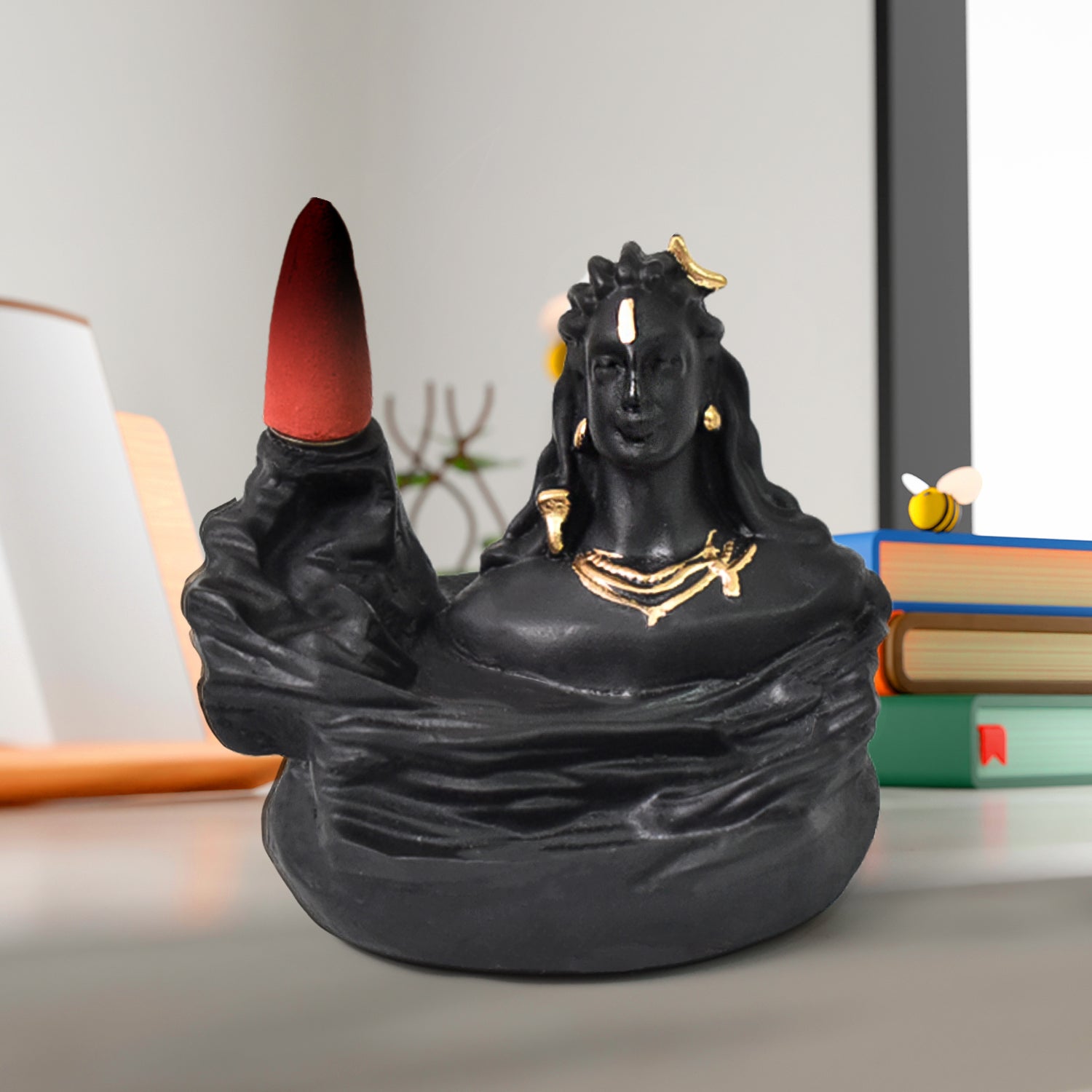 Adiyogi Shiva Backflow Smoke Fountain Incense Holder Burner (1 Pc) Adiyogi Shiva Backflow Smoke Fountain Incense Holder Burner (1 Pc)